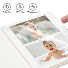 10×10 Inch Linen Self Adhesive Photo Album with Window, 20 Pages Elegant Scra…