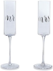 Wedding Champagne Glass Set One Size Silver 9 fluid ounces 2 Count Pack of