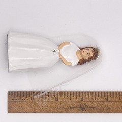 Vintage 1961 Coast Novelty Confirmation Girl / Bride Cake Topper FREE SHIP