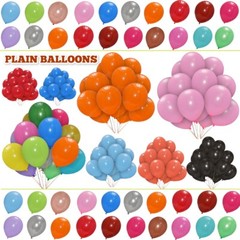 100 PLAIN Balloons 10 Inch Assorted Colours Air/Helium Birthday Wedding Party UK