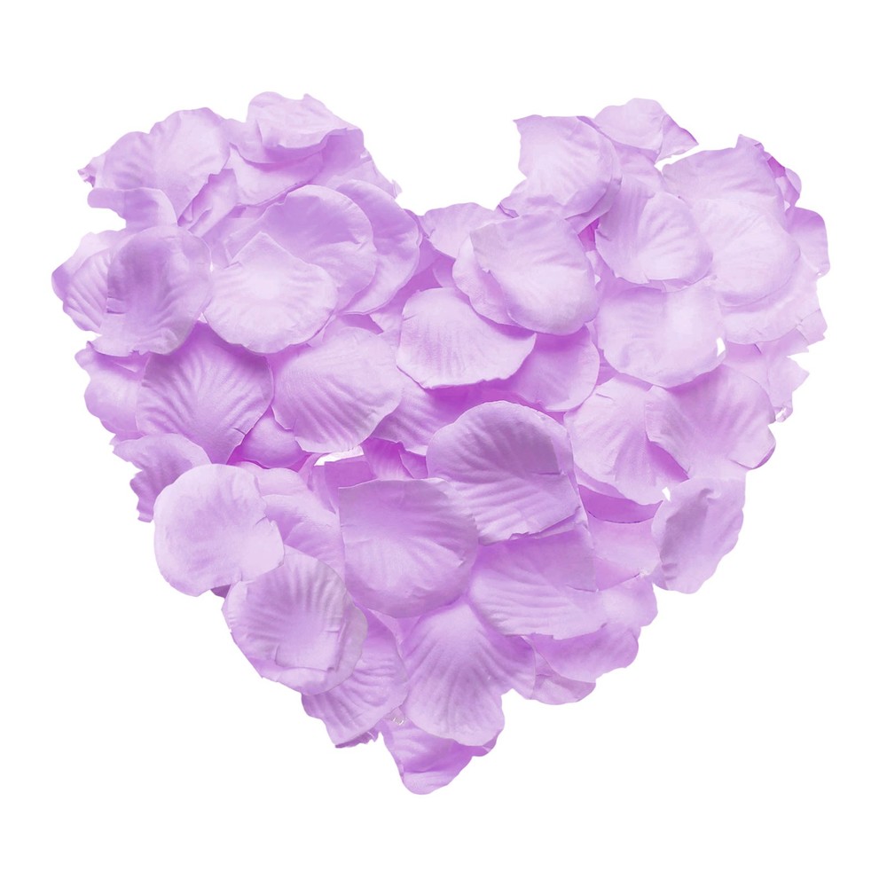 1000pcs Artificial Rose Petals Fake Silk Flower Petals for Wedding Light Purple,