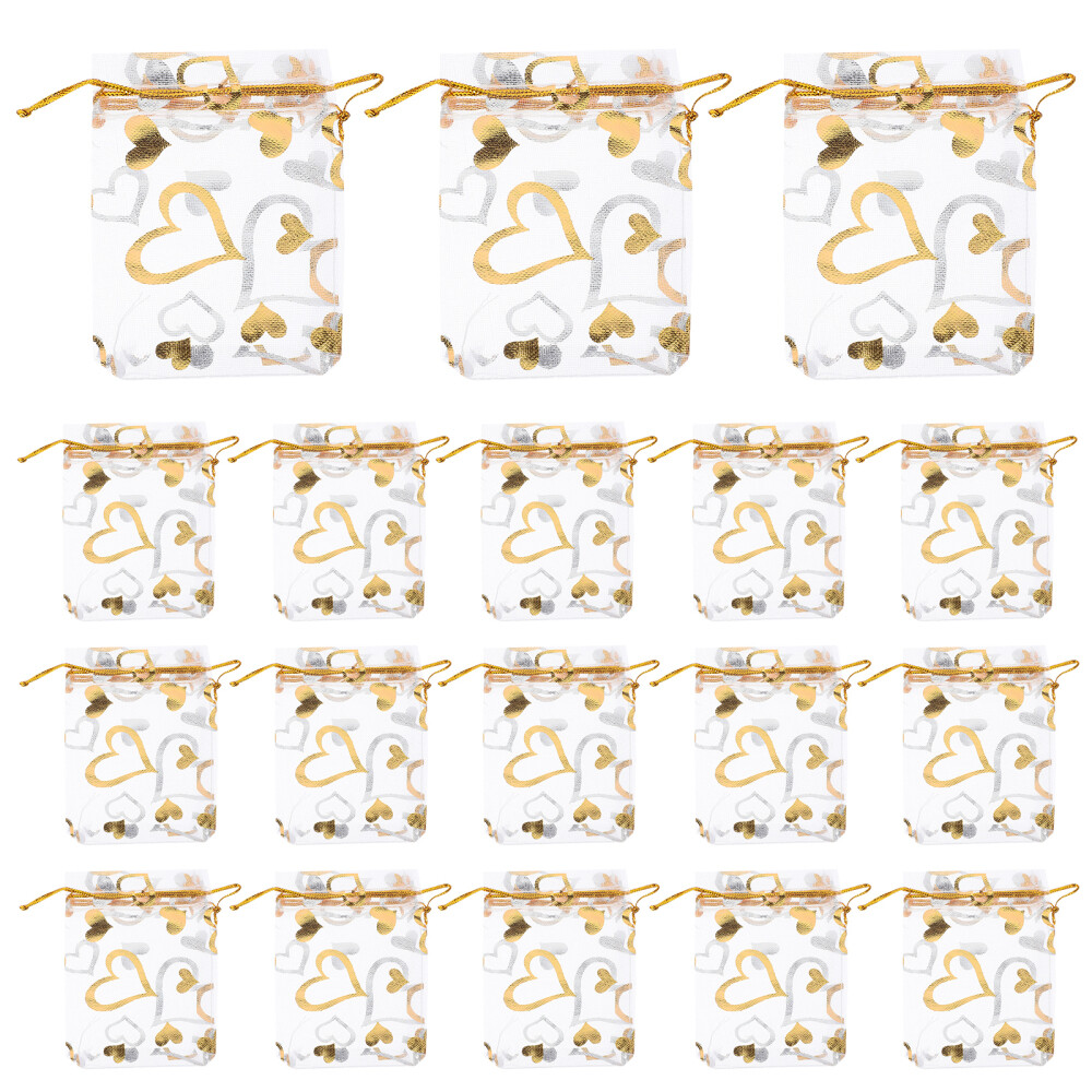 100pcs Jewelry Pouches Small Gift Bags Drawstring Gift Bags Candy Pouches for