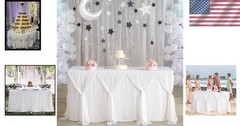 Soft White Tulle Table Skirt for Special Occasions