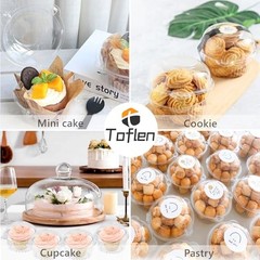 ct Cupcake Holders Individual Cupcake Containers, Disposable Clear Plastic 100