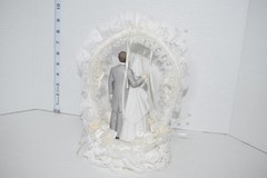 Wilton Designer Series Dreams Come True Grey Tux, Wedding Cake Top # 118-400 VTG