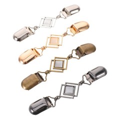 4Pcs Reusable Zinc Alloy Sweater and Scarf Clips Multi Color Travel Friendly