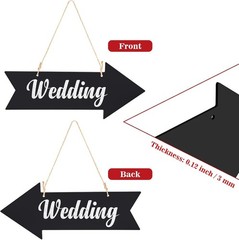 Arrow Chalkboard Signs 13.85 x 6 Inches Acrylic Hanging Direction Signage