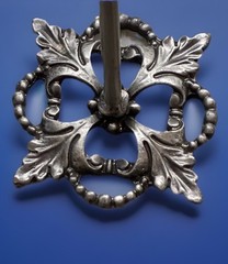 Baroque Ornate Cherub Pewter Table Decor 8.25” Vintage L3