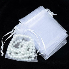 100Pcs 4X6 Inch Organza Bags Bulk, Drawstring Organza Jewelry Pouches Wedding Pa