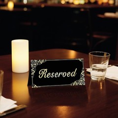 18 Pack Gold Reserved Table Signs for Wedding Party Restaurant – Double Sided…