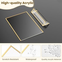 Gold Frames 8X10 Acrylic Sign Holder Double-Sided Picture 8X10-6 Pack-Gold