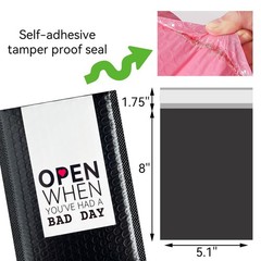 Open When Envelopes for College Student, 5.5 inches x 8 inches, Black