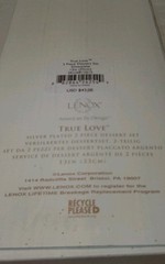 Lenox True Love 2-Piece Dessert Set Silver Plated Wedding Cake Serving With box