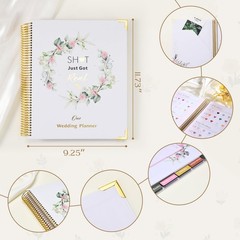 Wedding Planner Book and Organizer-196 Pages Bridal 9 x 11 inches, Gold