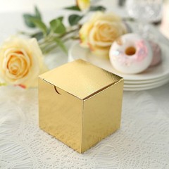 100 pcs Gold FAVOR BOXES 3″x3″ Wedding Party Home Decorations GIFT Supply SALE