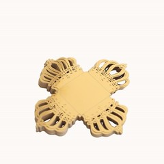 Gold 50 Metallic 4″ Crown Mini Square Paper Cupcake Dessert Liners Party Events