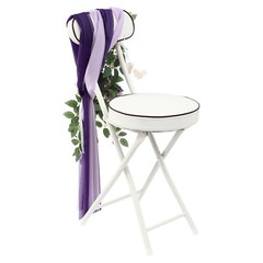 Bohemia Wedding Chair Decorations 6Pcs Purple Beige Green Floral Arrangement