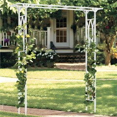 Exquisite Garden Arbor Wedding Arch Backdrop Stand Metal Trellis Archway White