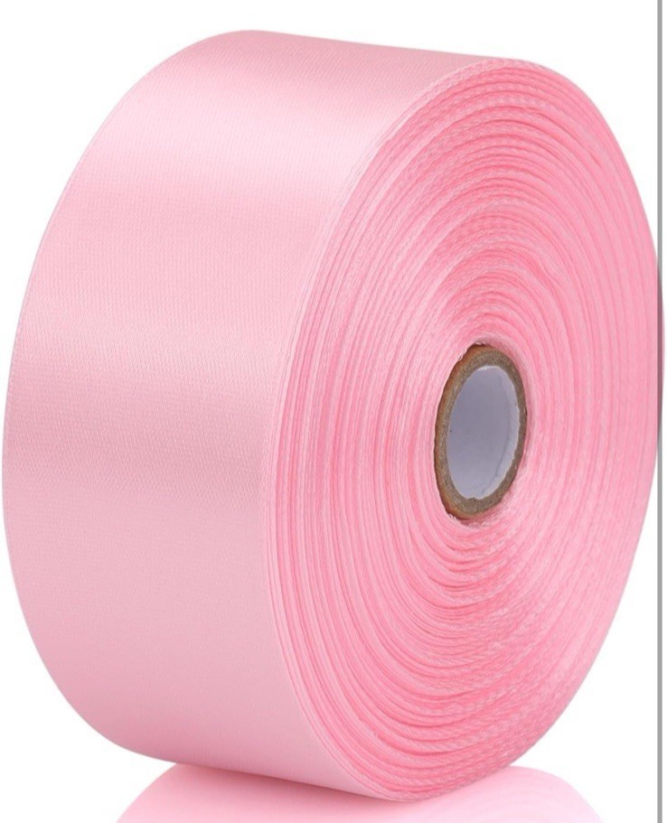 50yd 1.5in Pink Polyester Ribbon Gift Wrap Craft Party Decorations Sewing DIY