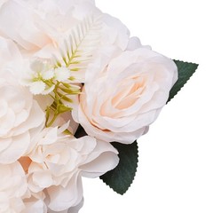 6* Dining Table Flower Centerpieces Silk Champagne Rose Flower Arrangement Deco