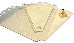 Guest Book White/Gold 15 Pge X 2 14 lne Op21 X 12 Triang Wedding Celebra Party💕