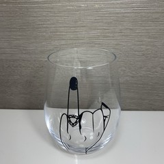 Bride Ring Finger Stemless Wine Glass 16 oz