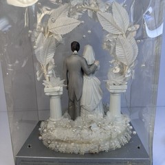 Vintage 1990’s Wilton Cake Topper GRAY SUIT Dark /Light Hair Designer series