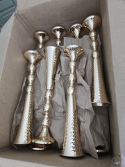 Nuptio 10 Pcs 24″ Height Versatile Metal Wedding Centerpieces Vase