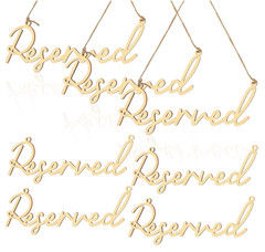 Yalikop 12 Pcs Wedding Reserved Seating Signs Row Reserved Signs for Chairs Rust