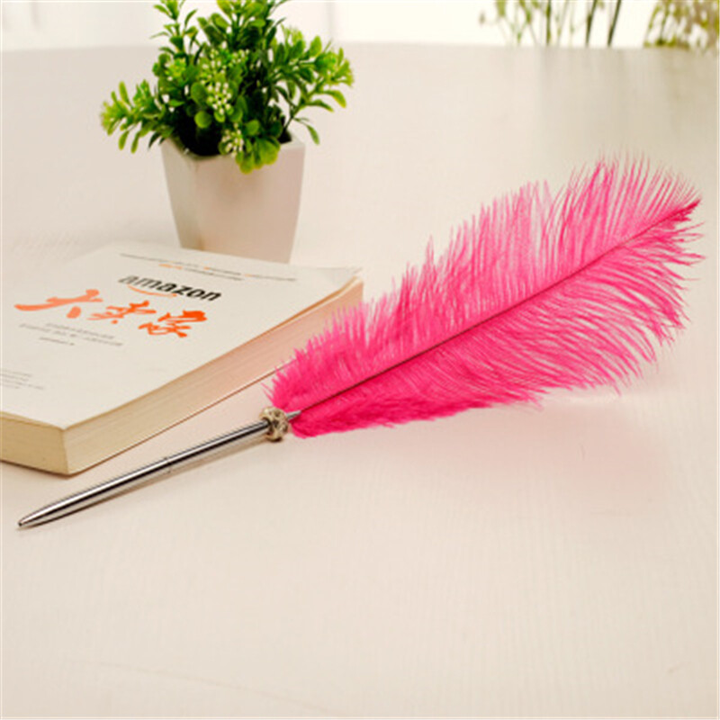 Quill Pen Feather Ballpoint Pen Wedding Signing Birthday Party Home Desk Decor