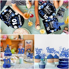 10th Birthday Decorations for Boys,152pcs 10 Year Old Birthday Decorations Do…
