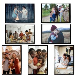 Iconikal 8-Pack Magnetic Photo Sleeves for 5×7 Pictures Easy 8 Pack, Black