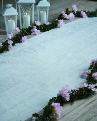 Wedding Aisle Runner Marriage Ceremony White Bridal Carpet Hearts Design 100-Ft