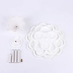 18″ WHITE 5 Tier Plastic Dessert Stand Scalloped CUPCAKE HOLDER Party Supplies