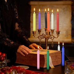40 Pack Assorted Color Spell Chime Candles-4 Inch Mini 40Pack, Multicolor