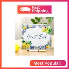 Panelee Wedding Guest Book 7 x 9 Inches for Reception with Pen Set Elegant Guest
