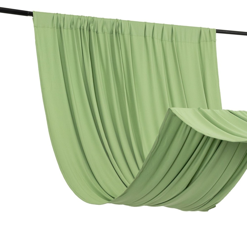 5 ft x 10 ft SAGE GREEN 4-Way Stretch Spandex Divider Backdrop Curtain Wedding