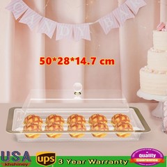 Acrylic Wedding Cake Display Plate Cookies Deserts Stand Serving Tray with Lid