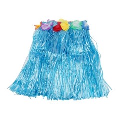 Kids Hawaiian Hula Grass Skirt Beach Dress Lei Flower Headband Girls Costume HOT