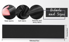 4x Table Runner 12″ x 108» Black Satin Bright Silk Smooth Wedding Party Banquet