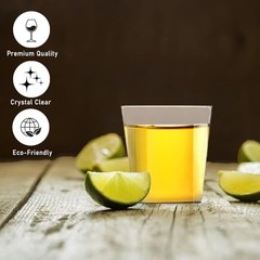 1 Oz Shot Glasses, 80 Hard Clear Plastic Shot Cup, 80 Count (Pack of 1)