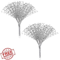 100pc Silver Pearl Bouquet Stick Flower Picks Wedding Vase Filler