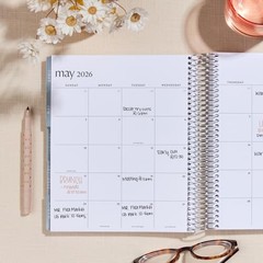 12-Month Spiral Life Planner 7X9 – Minimal Theme Bouquet (Jul 2025 – Jun 2026)