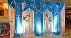3x6M Telescopic Heavy Duty Pipe and Drape Kit Wedding Backdrop Frame Stand