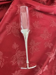 Lenox True Love Silver Plated Champagne Flute Pair 6oz Hearts Wedding Glasses