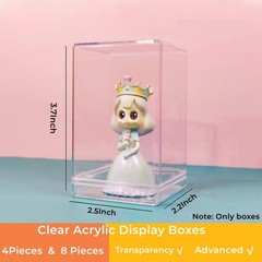 Acrylic Box Clear Display Box with Lid 3.7 x 2.5 x 2.2 Inch Rectangle