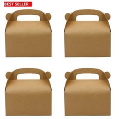 Personalizable Eco-Friendly Brown Gift Boxes for Celebrations – 24 Count Set
