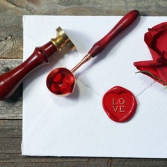 Cherry Blossoms Wax Seal Stamp, Flower Sealing Wax Stamp Classic Retro, Brown