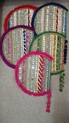 Colorful handfans set of 20 wedding favors Sangeet Mehndi Haldi Dholki ceremony