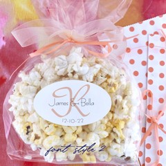 (18) Personalized Wedding Monogram Favor Labels (Oval) Glossy Finish!